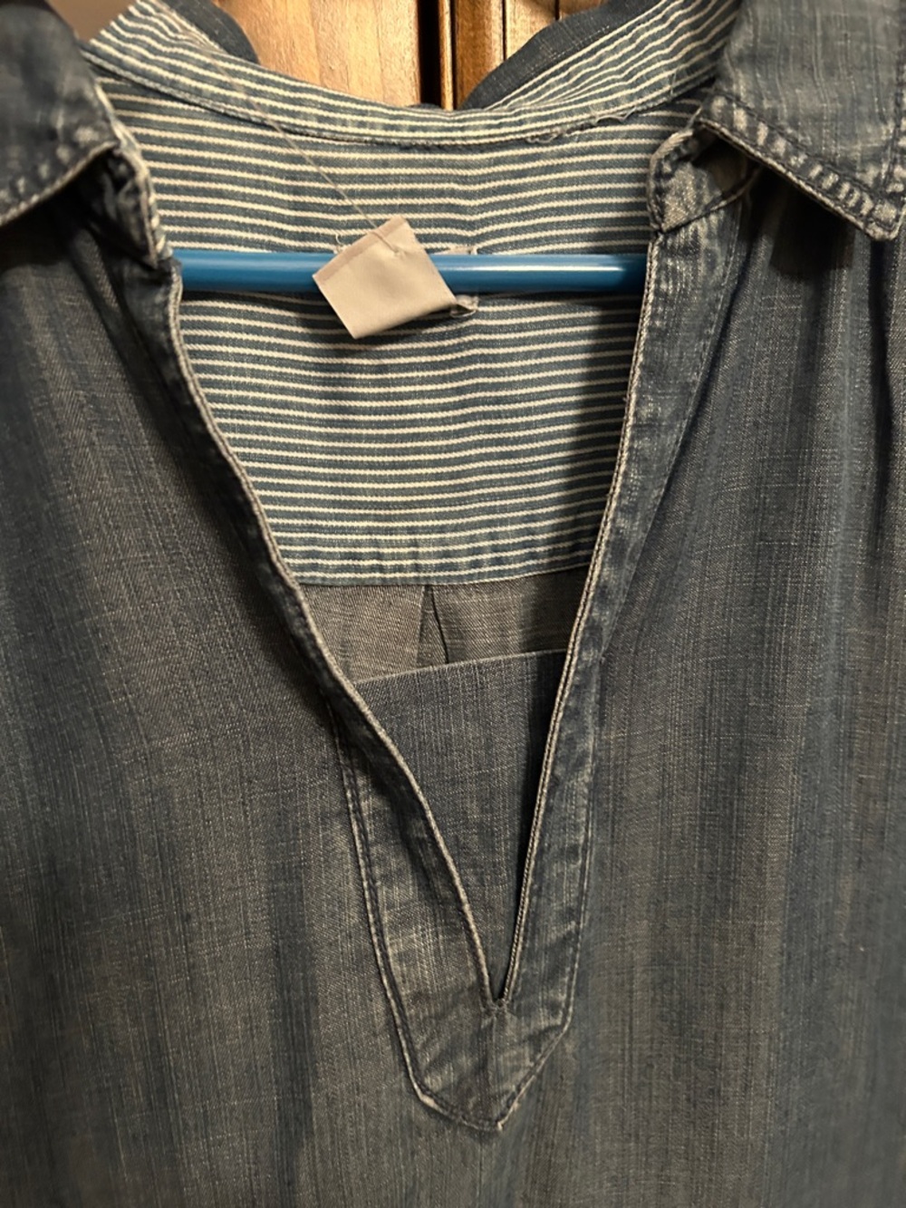 Chico's Denim-Style Midi Shirt Dress in Blue - Picture 5 of 8